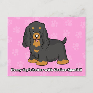 Postal Postcard de Cute Personalizado Cocker Spaniel