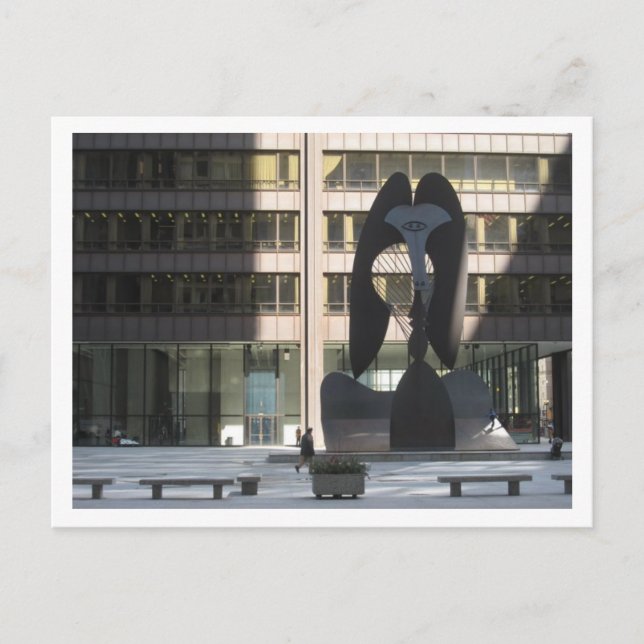 Postal Postcard de Daley Plaza (Anverso)