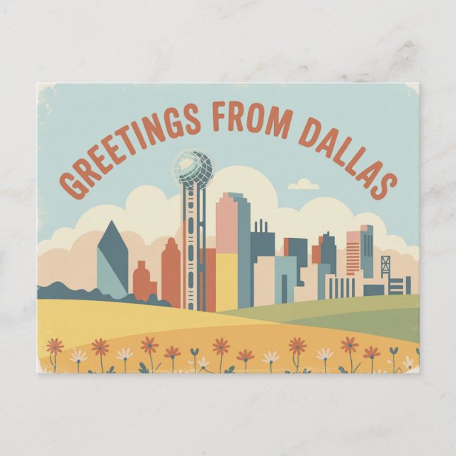 Postal Postcard de Dallas | Saludos desde Dallas (Anverso)