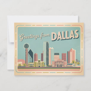 Postal Postcard de Dallas   Saludos desde Dallas