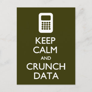 Postal Postcard de datos Crunch de calma