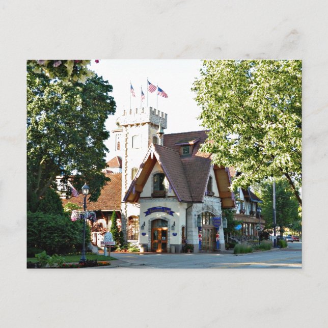 Postal Postcard de destino de viaje Frankenmuth Michigan (Anverso)