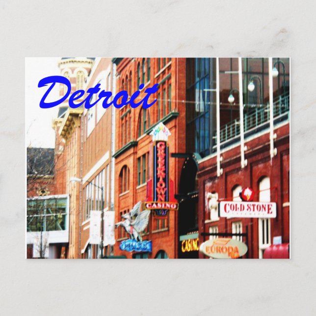 Postal Postcard de Detroit1 (Anverso)