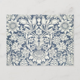 Postal Postcard de diseño de girasol (de William Morris)