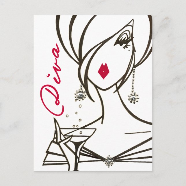 Postal Postcard de Divas Rule! - Personalizado (Anverso)