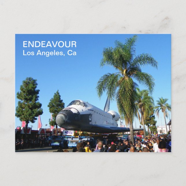 Postal ¡Postcard de Endeavor/Los Angeles! (Anverso)