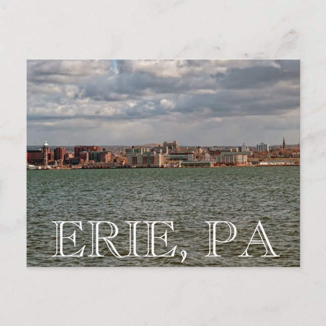 Postal Postcard de Erie PA (Anverso)