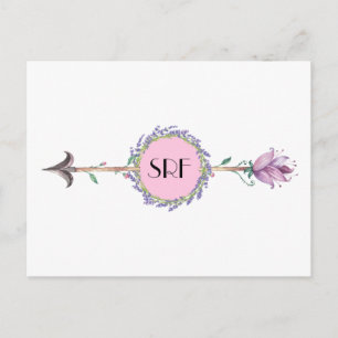 Postal Postcard de flecha elegante