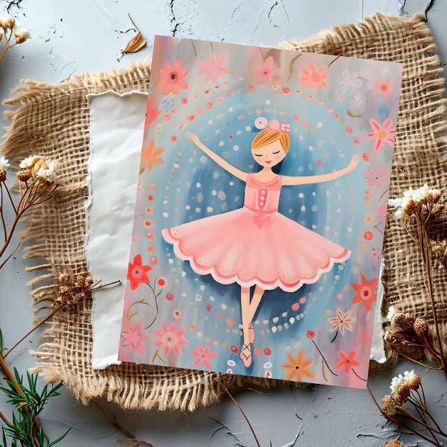 Postal Postcard de Floral Dream Ballerina (Subido por el creador)