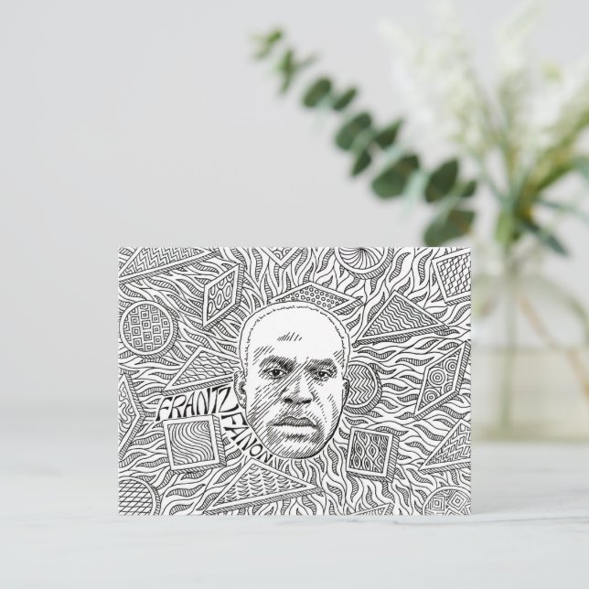 Postal Postcard de Frantz Fanon (Anverso de pie)