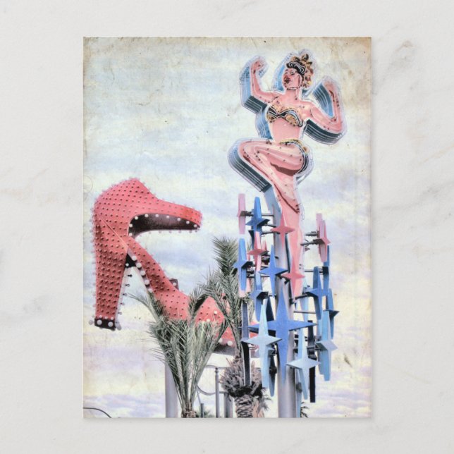 Postal Postcard de Fremont Street Las Vegas Nevada (Anverso)