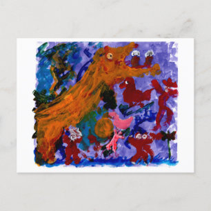 Postal Postcard de gentil monstruo