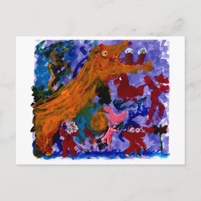 Postal Postcard de gentil monstruo (Anverso)