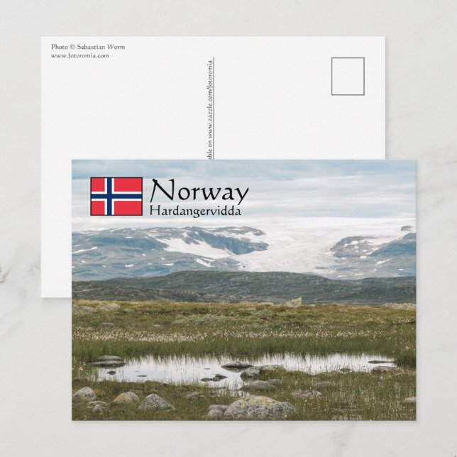 Postal Postcard de Hardangervidda Noruega (Anverso / Reverso)