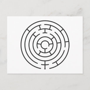 Postal Postcard de Heart Maze