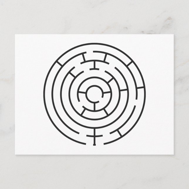 Postal Postcard de Heart Maze (Anverso)