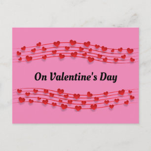 Postal Postcard de Hearts Music Notes