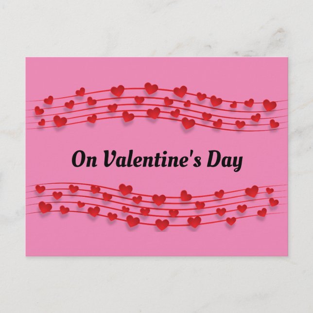 Postal Postcard de Hearts Music Notes (Anverso)