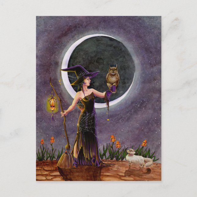 Postal Postcard de 'Hester and Owl' (Anverso)