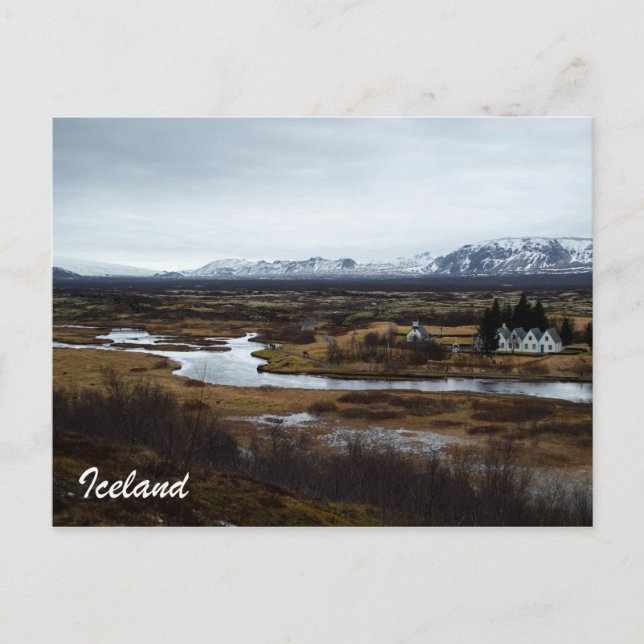 Postal Postcard de Islandia - Parque nacional Thingvellir (Anverso)