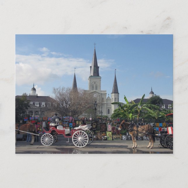 Postal Postcard de Jackson Square-New Orleans (Anverso)