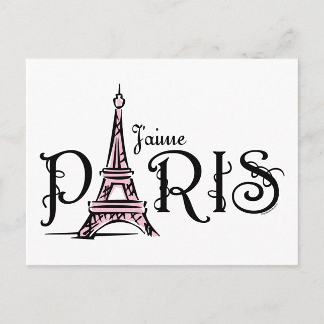 Postal Postcard de J'aime Paris (Anverso)