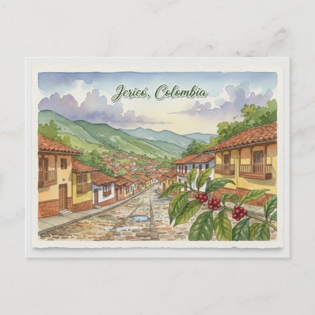 Postal Postcard de Jericó Colombia (Anverso)
