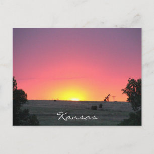 Postal Postcard de Kansas Sunset