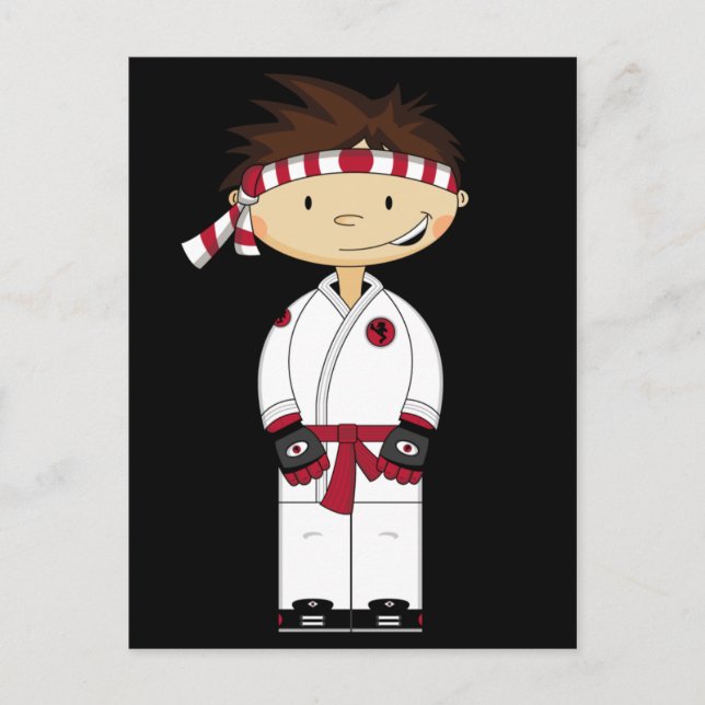 Postal Postcard de Karate Boy (Anverso)