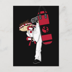 Postal Postcard de Karate Boy