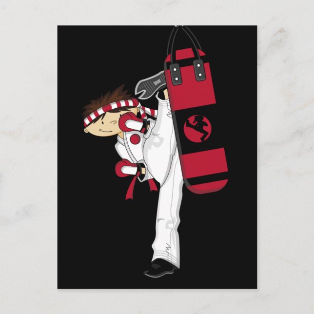 Postal Postcard de Karate Boy (Anverso)