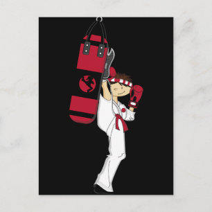 Postal Postcard de Karate Boy