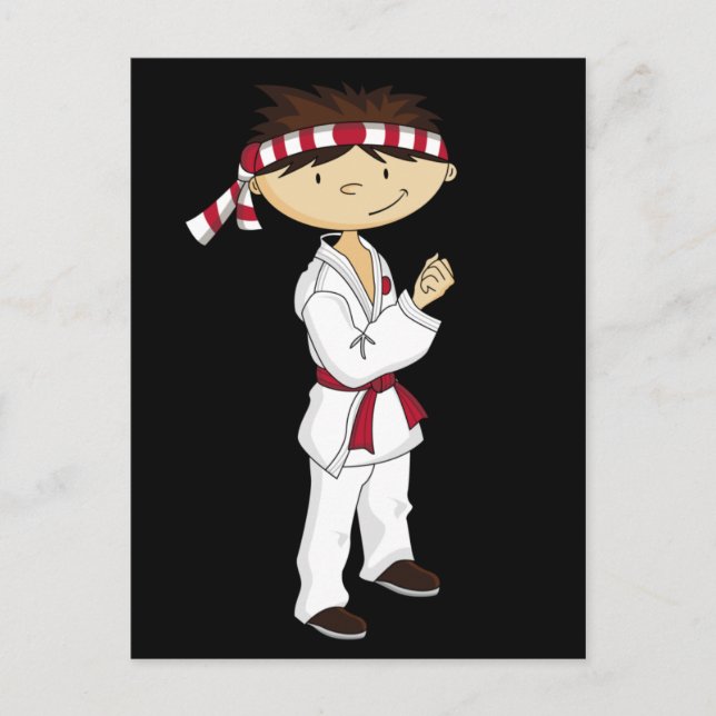 Postal Postcard de Karate Boy (Anverso)