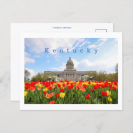 Postal Postcard de Kentucky con capital estatal de Frankf
