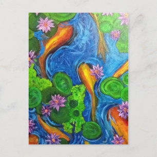 Postal Postcard de Koi Joy II
