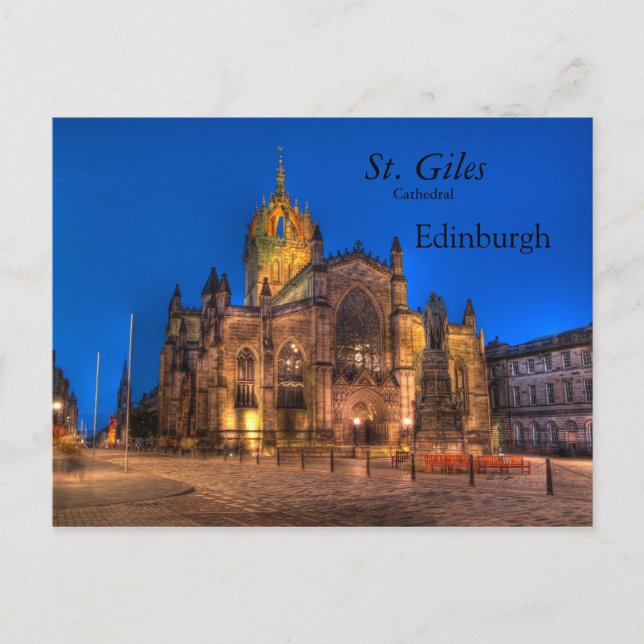 Postal Postcard de la Catedral de San Giles (Anverso)