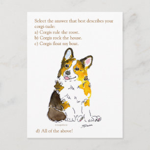 Postal Postcard de la corgi-tude