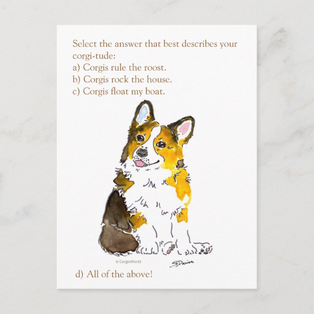 Postal Postcard de la corgi-tude (Anverso)