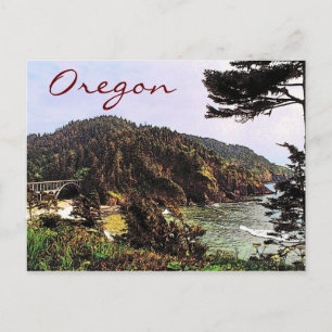 Postal Postcard de la Costa de Oregón