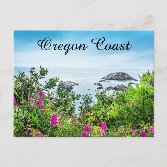Postal Postcard de la Costa de Oregón (Anverso)