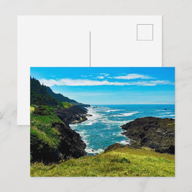 Postal Postcard de la Costa de Oregón (Anverso / Reverso)