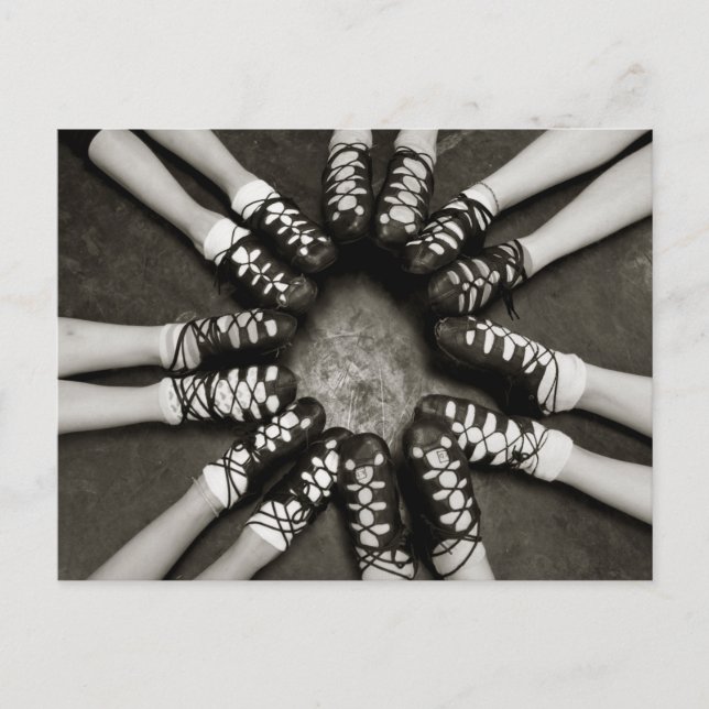 Postal Postcard de la danza irlandesa Ghillies (Anverso)