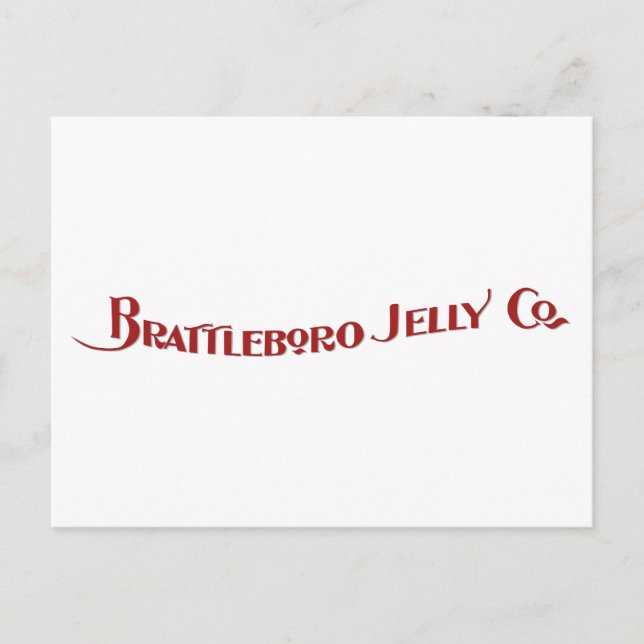 Postal Postcard de la empresa Brattleboro Jelly (Anverso)