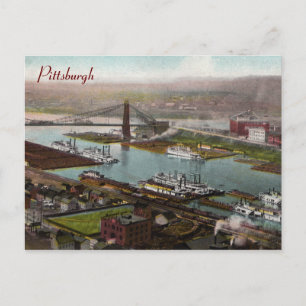 Postal Postcard de la época de Pittsburgh en los años 180