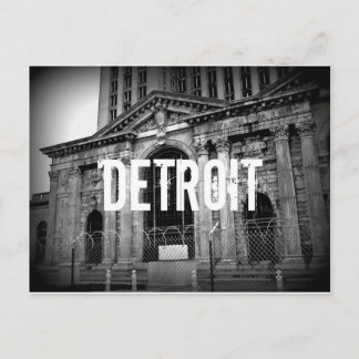 Postal Postcard de la estación central de Detroit Michiga