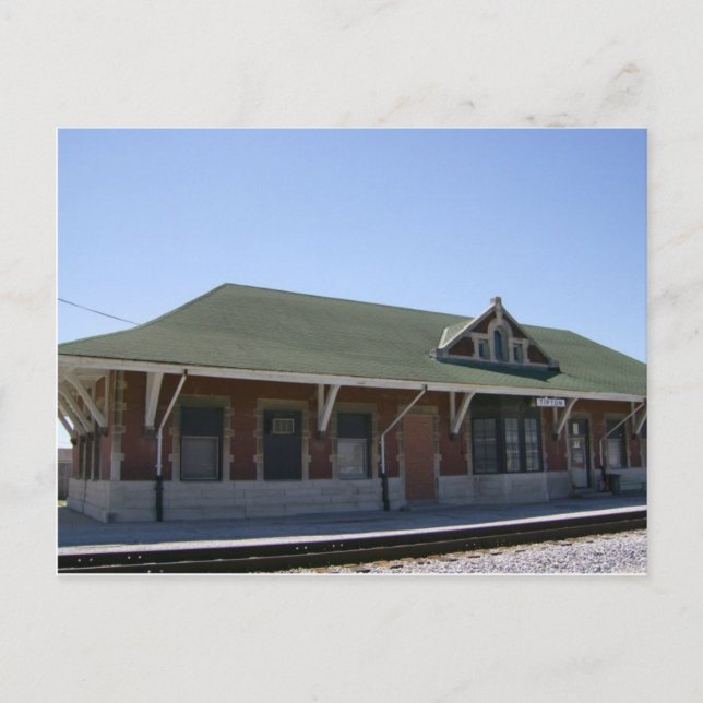 Postal Postcard de la estación de tren de Tipton (Anverso)