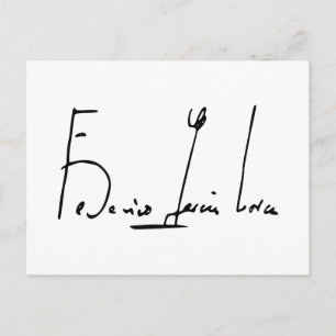 Postal Postcard de la firma Federico García Lorca