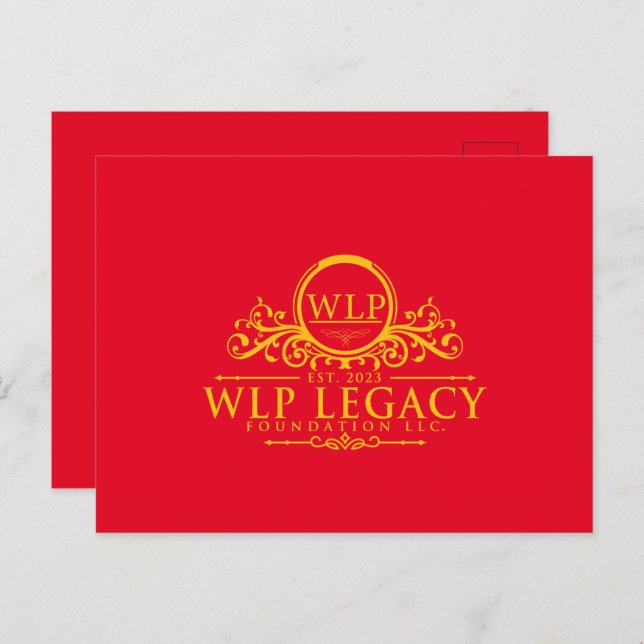 Postal Postcard de la Fundación LLC Legacy WLP (Anverso / Reverso)