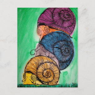 Postal Postcard de la pastilla de caracol