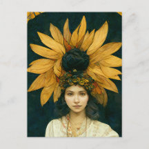 Postcard de la princesa del girasol Slava